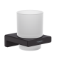 Porte brosse à dent & support AddStoris en verre, Noir Mat