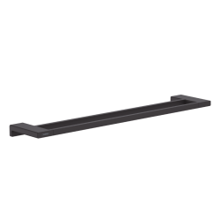 Barre porte serviette double AddStoris 65cm, Noir Mat