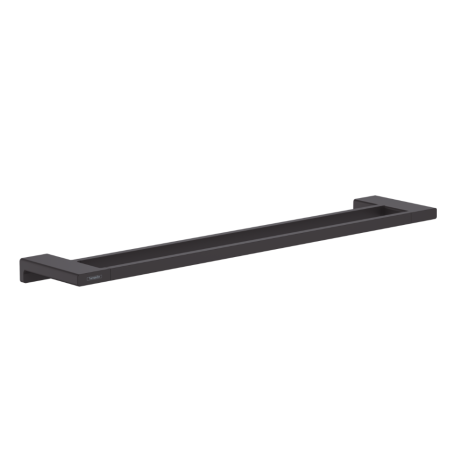 Barre porte serviette double AddStoris 65cm, Noir Mat