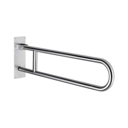 Barre de maintien rabattable basic satinée, L.850 mm, Inox 304 poli