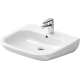 Lavabo PMR 600x555mm avec trop-plein & trou pour robinetterie, Blanc