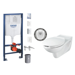 Pack WC : Bâti-support Rapid SL + WC Suspendu PMR Godart, Blanc