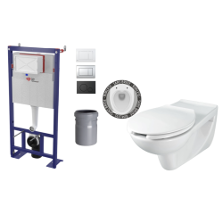 Pack WC : Bâti-support Rapid SL + WC Suspendu PMR Godart, Blanc