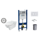 Pack WC : Bâti-support Rapid SL + WC Suspendu PMR Godart, Blanc