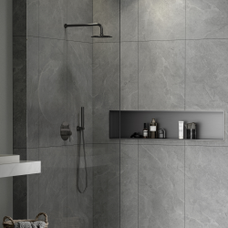 Niche de douche à encastrer inox 12x128cm, Or brossé