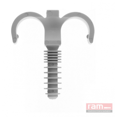 Ramclip gris double 25 mm
