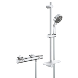 Ensemble de douche thermo Precision Feel, Chrome