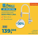 Mitigeur évier Semi-Pro Lina 205x410mm flexible & douchette extractible, Chrome/Blanc (FC 6087.031)