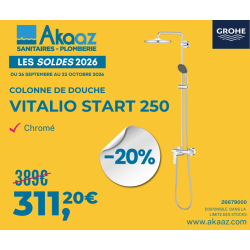 Colonne de douche avec mitigeur monocommande "Vitalio Start System 250", Chrome