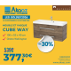 Meuble de salle de bain avec vasque Naturel Cube Way 100x40 cm chêne wellington (CUBE2100ZDW)