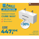 Meuble de salle de bain avec double vasque Naturel Cube Way 120x40 cm blanc brillant (CUBE2120ZBL)