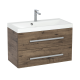 Meuble de salle de bain avec vasque Naturel Cube Way 80x40 cm chêne wellington (CUBE280ZDW)