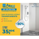 Paroi de douche 80cm Conne profilé chrome