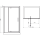 Paroi latéral fixe 90 cm