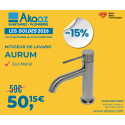Mitigeur lavabo Aurum, Gun Métal