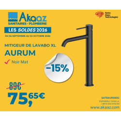 Mitigeur lavabo XL Aurum, Noir Mat