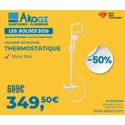 Colonne de douche thermostatique B-Way, Blanc mat
