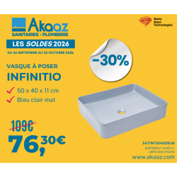 Swiss Aqua Technologies Infinitio Vasque à poser 50x39 cm, sans trop-plein, Marron mat (SATINF5039LBRM)