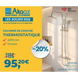 Colonne de douche thermostatique douche de tête ø23,5cm, Chrome