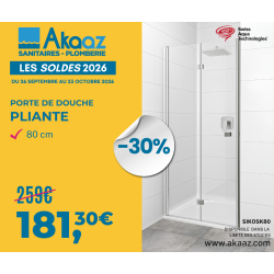 Porte de douche pliante 80 cm