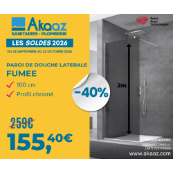Paroi de douche fumée siko 100cm