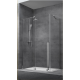 Cabine de douche 120x90cm avec porte coulissante Easy Walk-in X Motion, transparent avec bras de fixation & profilés, Chrome