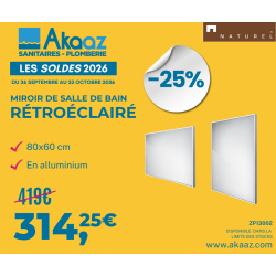 Miroir avec capteur Nimco 120x70 cm aluminium