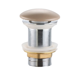 Bonde lavabo clic clac 5/4" Ø trop plein, Marron Mat