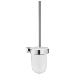 Brosse & support Essentials Cube en verre, Chrome