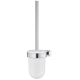 Brosse & support Essentials Cube en verre, Chrome