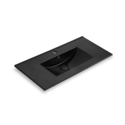 Vasque à poser Modena 81x46cm avec trou pour robinetterie pour VERONA80TDU4, Noir