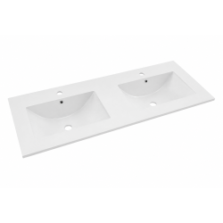 Double vasque Modena 121x46cm deux trous pour SAVONA120