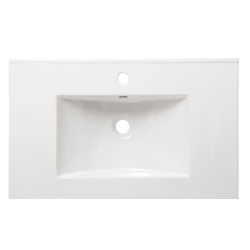 Vasque à poser Modena 81x46cm avec trou pour robinetterie pour VERONA80TDU4, Noir