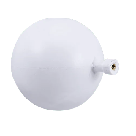 Boule PVC blanc pour robinet flotteur baguette filetée 13CM-7/100 (5700821500)