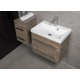 Meuble de salle de bain avec vasque Naturel Cube Way 80x40 cm chêne wellington (CUBE280ZDW)