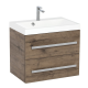 Meuble de salle de bain avec vasque Naturel Cube Way 80x40 cm chêne wellington (CUBE280ZDW)