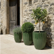 Soucoupe en terre cuite 35cm, Brume de jade