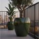 Soucoupe en terre cuite 35cm, Sunset