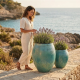 Pot en terre cuite La fontaine 2XL - 67x68cm, Vert profond