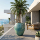 Pot en terre cuite La fontaine 2XL - 67x68cm, Vert profond
