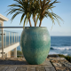 Pot en terre cuite La fontaine 2XL - 67x68cm, Vert profond