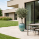 Pot en terre cuite La fontaine 2XL - 67x68cm, Vert profond