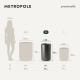 Pot en terre cuite Metropole L - 40x50cm, Cuivre
