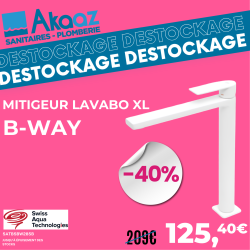 Mitigeur lavabo XL B-Way, Blanc Mat