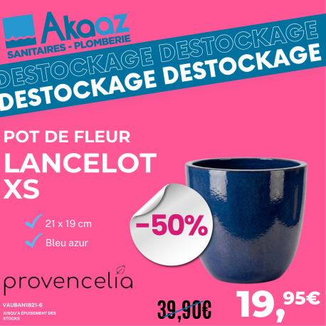 Pot en terre cuite 24x30cm Vauban S, Vert de lac