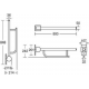 Barre d'appui repliable bleue PMR (S636036)