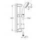 Ensemble de douche Tempesta 100 2 jets + tablette