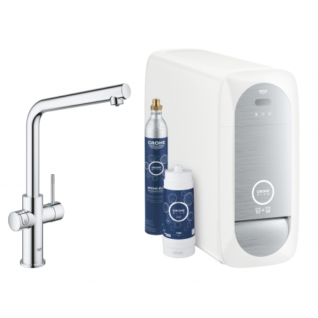 Kit de démarrage Blue Home mitigeur bec L, Chrome Grohe Blue