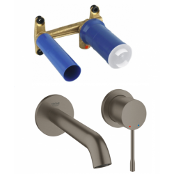 Essence Mitigeur monocommande 2 trous lavabo Taille M Hard Graphite Brossé