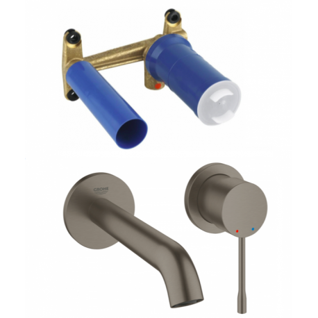 Essence Mitigeur monocommande 2 trous lavabo Taille M Hard Graphite Brossé